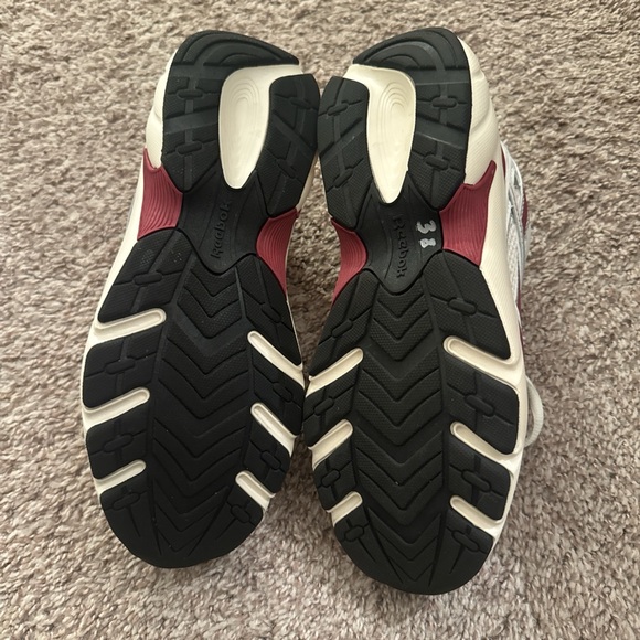 Reebok Women's White and Burgundy Sneakers - Picture 6 of 6